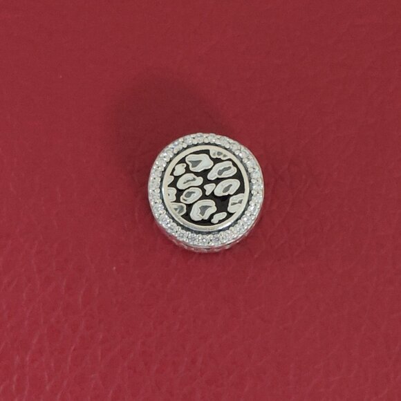 Pandora Black Leopard Print Exclusive Bead Charm S925 Silver with box - Picture 5 of 8